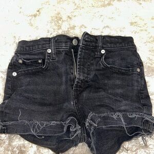 Black Denim Cutoff Shorts